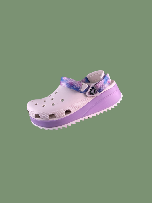 Hiker Clog - White Purple